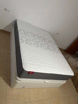 colchón PIKOLIN y canapé FLEX 135cm color blanco