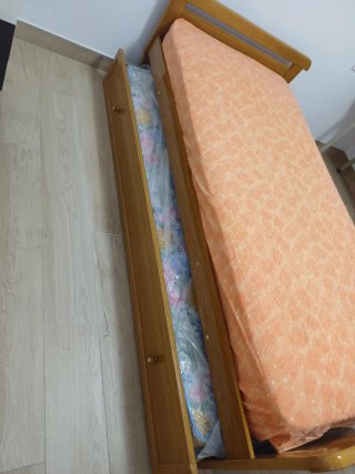 Cama nido madera + 2 Colchones 90