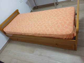 Cama nido madera + 2 Colchones 90