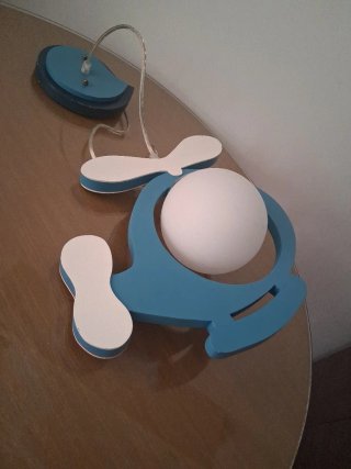 Lámpara infantil avión azul