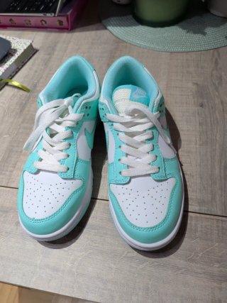 Nike Dunk Low Mujer color turquesa y blanco