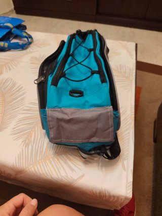 Bolsa de viaje azul y gris
