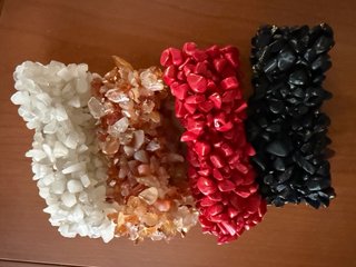 4 Pulseras Elásticas Piedras Naturales Nuevas