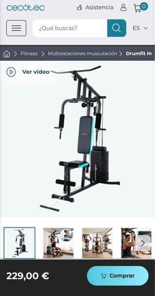 Estación de musculación Cecotec Drumfit H