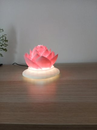 Lámpara Flor de Loto Rosa USB