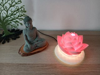 Lámpara Flor de Loto Rosa USB