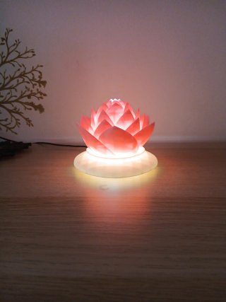 Lámpara Flor de Loto Rosa USB