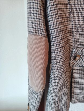 Blazer Massimo Dutti cuadros beige