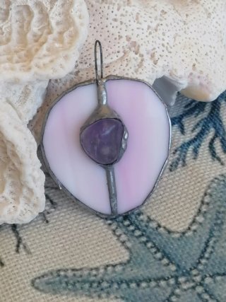 Colgante Amatista y Cuarzo Rosa