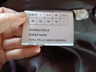 Abrigo 3/4 efecto piel chocolate