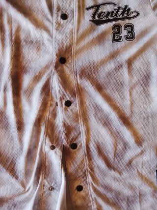 Camiseta Béisbol Tenth Negra y Blanca Talla S