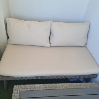 Conjunto de jardín de ratán marrón oscuro