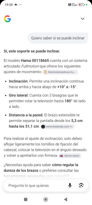 Soporte TV Brazo Extensible Negro
