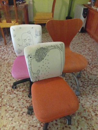 3 Sillas de Escritorio Ajustables