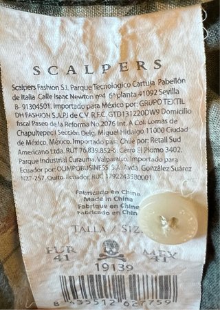 Camisa Scalpers Estampada Manga Corta Talla L