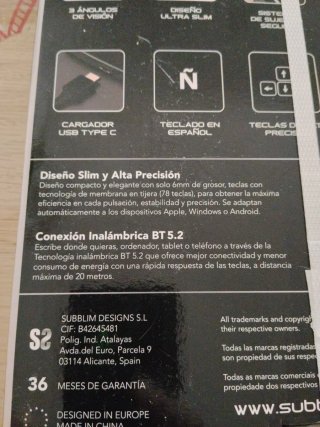 Funda Universal Tablet Keytab Pro BT Subblim