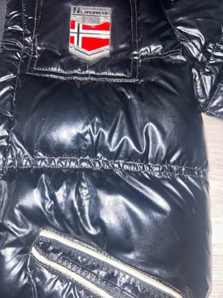 Chaqueta Plumas Norway Negra Brillante
