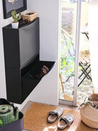 Zapatero IKEA Negro Plástico