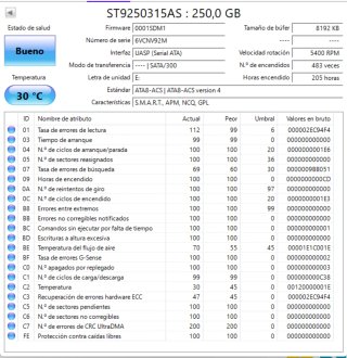 Disco Duro Seagate 250 GB