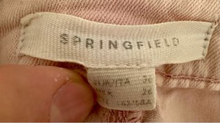 Pantalón vaquero rosa Springfield Talla S