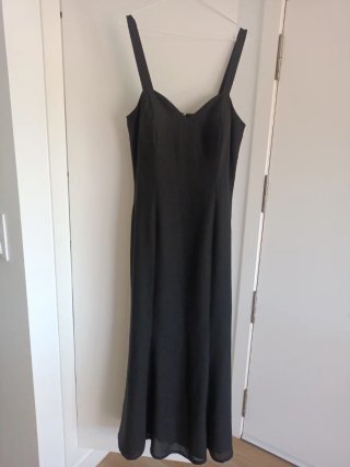 Conjunto Vestido Largo y Chaqueta Negro