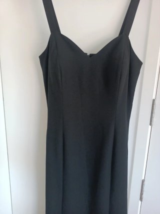 Conjunto Vestido Largo y Chaqueta Negro