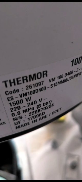 Despiece calentador THERMOR 100l ceramics