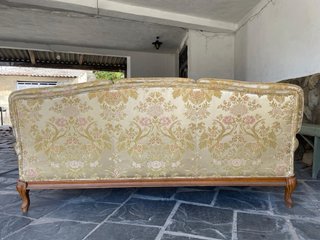 Divano vintage a 3 posti in tessuto floreale