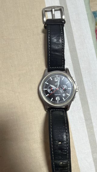 Reloj cronos  Negro y Plateado