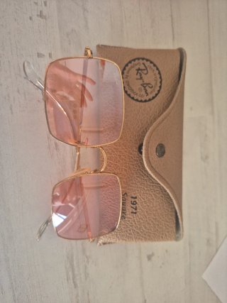 Gafas Ray-Ban 1971 Square Rosas Doradas.