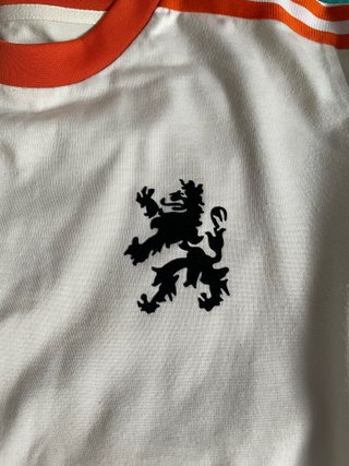 Camiseta Adidas Vintage Holanda Blanca Naranja
