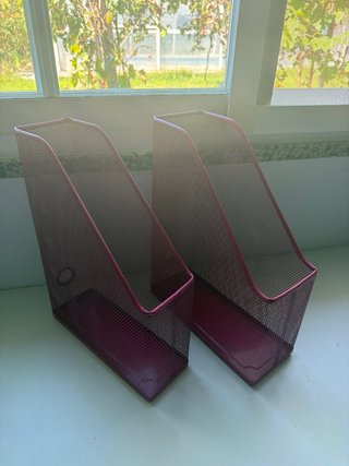 2 Organizadores de Escritorio Metálicos