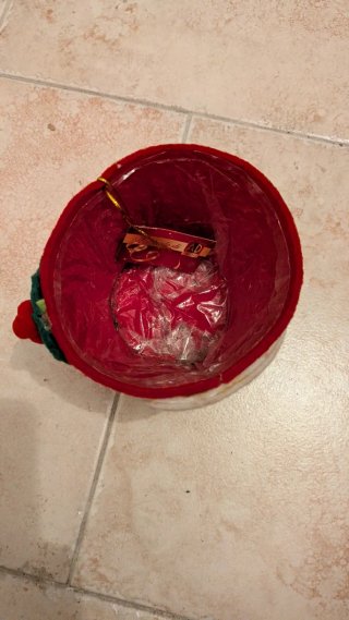 Portavaso Babbo Natale in tessuto