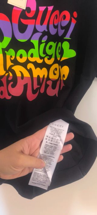 Camiseta Gucci Prodiges d'Amour Negra hombre T. XL