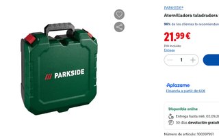 Taladro Parkside X20V sin Batería