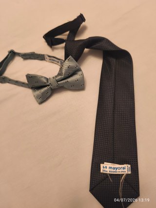 Pajarita y corbata Talla 6-9