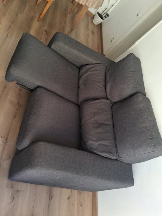 Sofá 2 plazas extensible gris marengo