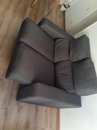 Sofá 2 plazas extensible gris marengo
