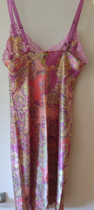Camisón satén estampado