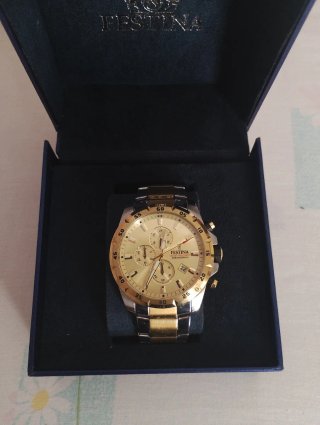 Reloj Festina Dorado y Plateado