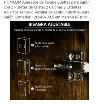 Aparador Rústico HOMCOM Cocina/Salón