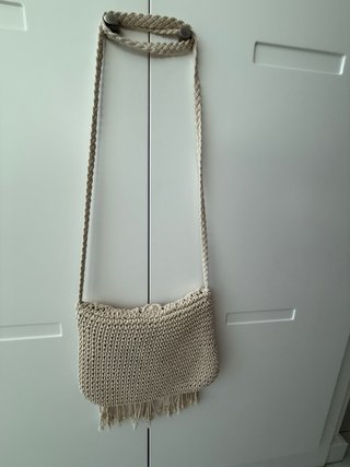 Bolso de verano tejido beige