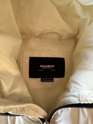 Anorak acolchado blanco talla S