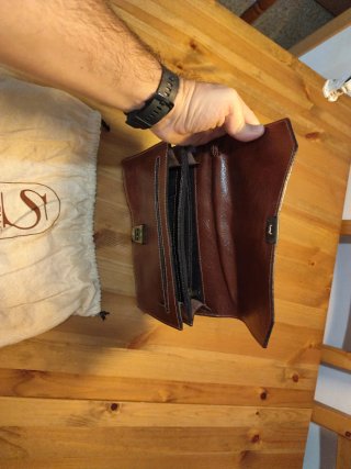 Cartera de piel para hombre