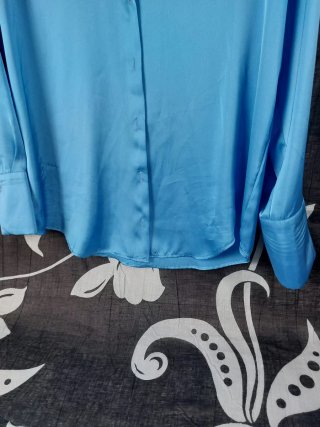 Camicia Zara Raso Azzurra Tg. M