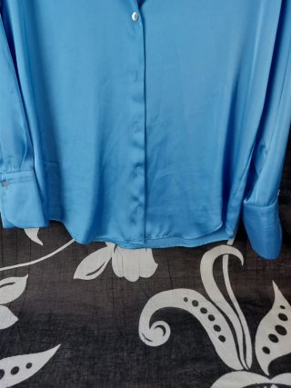 Camicia Zara Raso Azzurra Tg. M