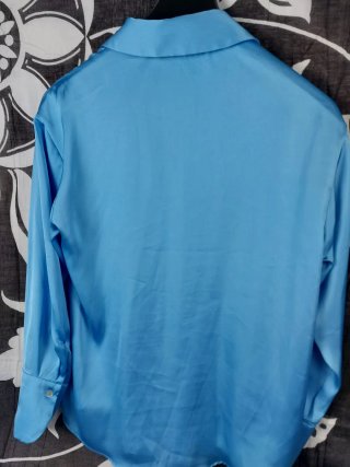 Camicia Zara Raso Azzurra Tg. M