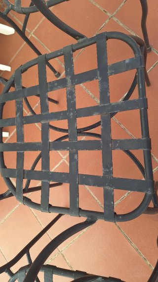 Juego 6 Sillas Jardín Hierro Forjado Mosaico