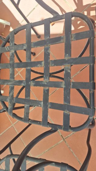 Juego 6 Sillas Jardín Hierro Forjado Mosaico