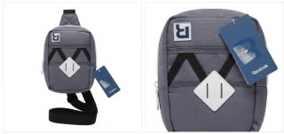 Mariconera unisex Reebok gris y blanco
